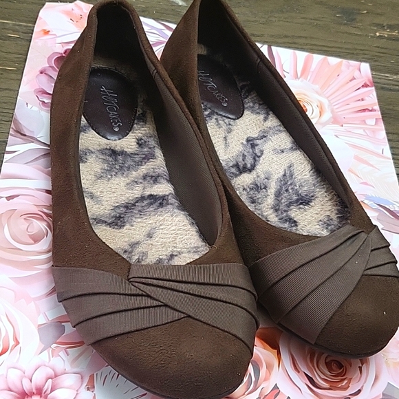 Hot Cakes Shoes Hot Cakes Elise Brown Faux Suede Ballet Flats Size